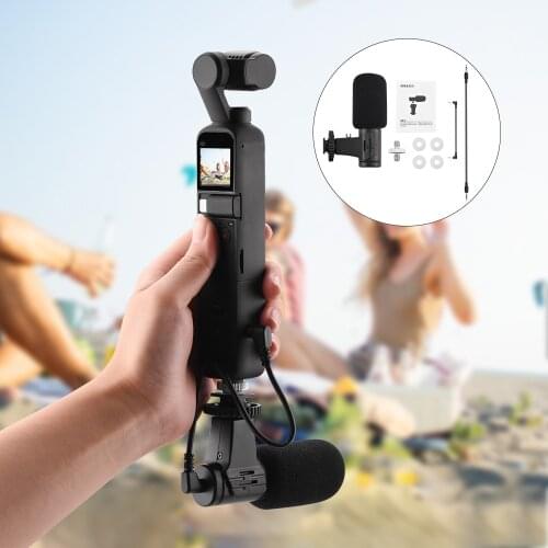 Microphone for DJI Pocket 2 Handle Gimbal Camera Mic Adapter Data Cable Record Video Extension Connector for Pocket 2 Accessory
