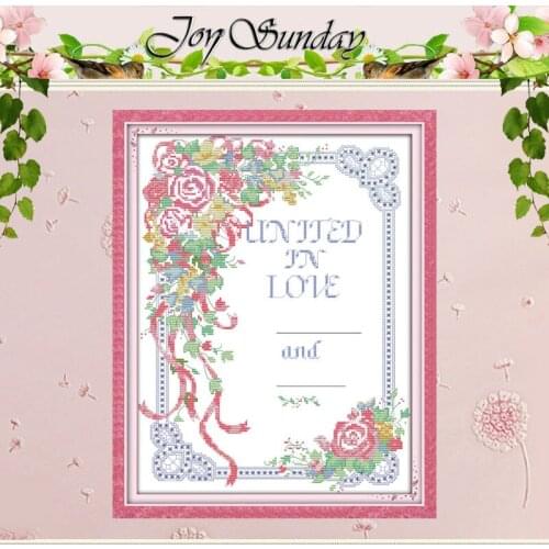 Wedding Vows Patterns Counted Cross Stitch 11CT 14CT Cross Stitch Set Wholesale Flower Cross-stitch Kit Embroidery Needlework