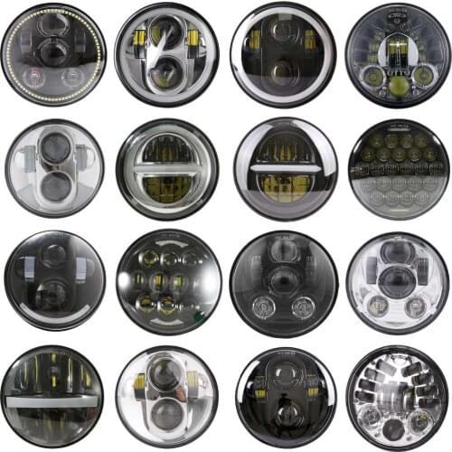 2020 New style Chrome 5.75 Inch LED Headlight 5 3/4" led DRL 50W motorbike headlights for Sportster 883 XL883 FXCW