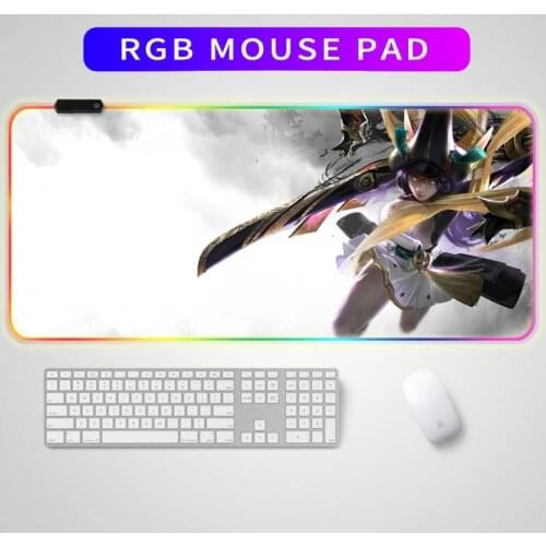 New martial arts game Naraka blade game mouse anime RGB mouse pad gamer keyboard mouse pad laptop LED mouse pad LOL
