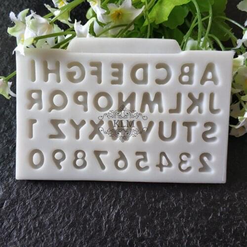 New capital letters silicone mold 0-9 Digital Chocolate Tools Birthday cake decoration tools KLM-00101