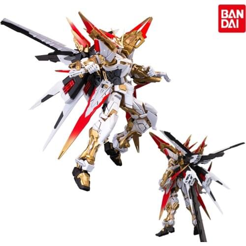 Original Bandai Gundam Anime Figure MG 1/100 MBF-P03D Gundam Astray Blue Frame D Titanium Alloy Coloring Mg Anime Action Figures