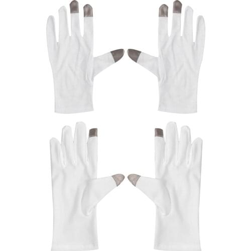 White Cotton Work Gloves for Cosmetics Moisturizing Coins Inspection Gloves Flag Raising Gloves Household Cleaning Tools Gloves
