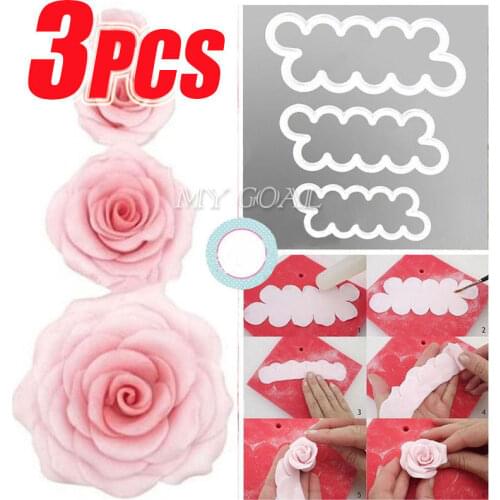 Easiest Rose Ever Fondant Icing Tool Decor Mould Sugarcraft Tools Bakeware Sets Cake Decorating Tools