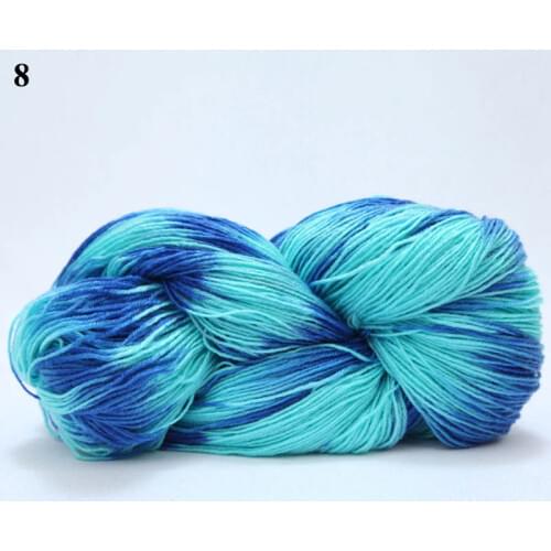 Rainbow Segment Dyed Crochet Yarn Colorful Milk Cotton Yarn Baby Sweaters Knitting Mohair Wool Yarn Crochet Needle Approx 50G