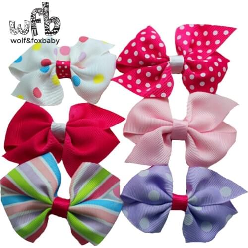 Retail 3-4pcs/pack Kids children Cute Print Bowknot hairband Hair Clip Multi-Style Hair Accessaries hairpins