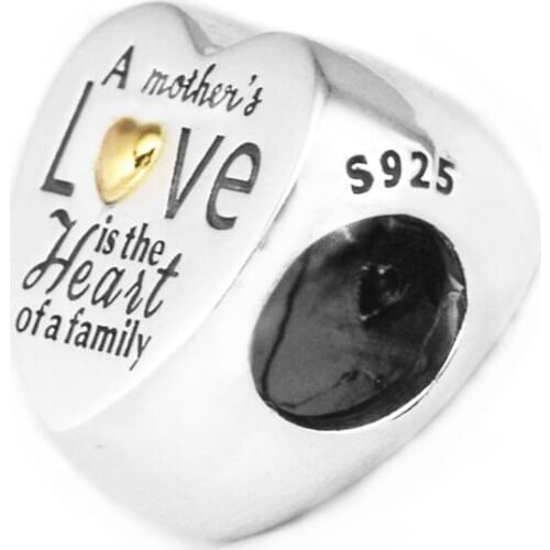Heart of the Family Charm Fits 925 Silver Original Bracelets For Woman Fashion Jewelry Beads For Jewelry Making