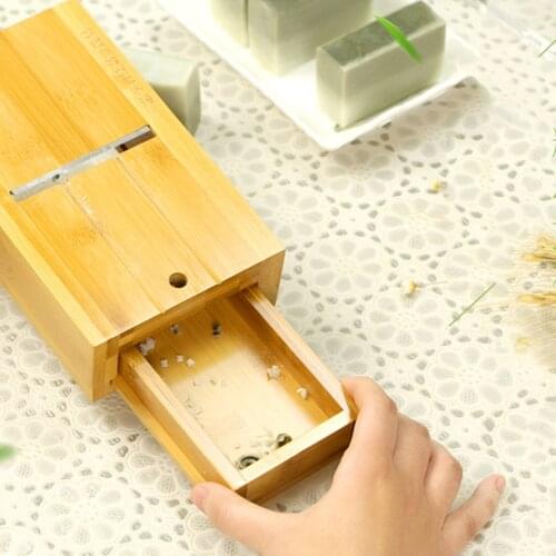 Bamboo Soap Beveler Planer Wooden Box Loaf Soap Candle Mold Cutter Craft Tools with Storage Box for Soap Candle Making Tools