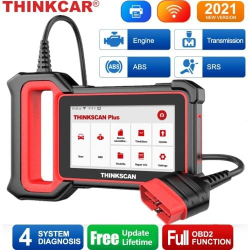 THINKCAR Thinkscan Plus S5 Engine Scan Tool OBD2 Scanner Airbag ABS Transmission Code Reader Diagnostic Tools Automotive Scanner