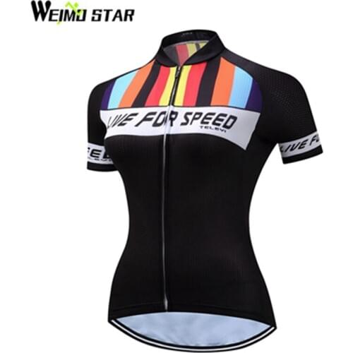 Weimostar Women Bike Bicycle Cycling Jersey/Cycling Clothing Top Black Mtb Maillot Quick-dry Riding Ciclismo Outdoor Sportswear