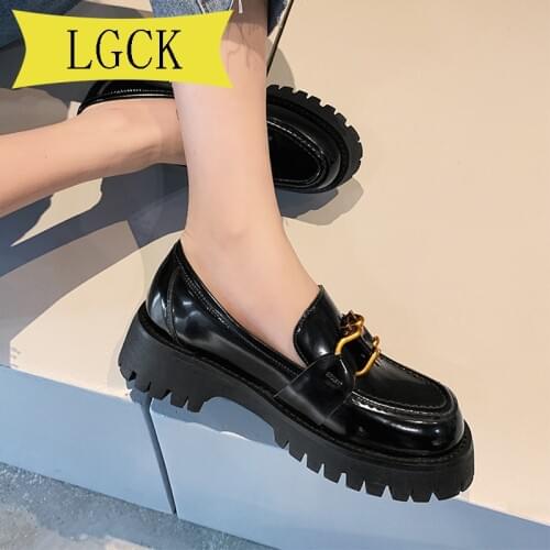 Plus Size 34-39 Genuine Leather Shoes Woman Lace Up Round Toe Derby Shoes Big Toe British Women Casual Shoes Flats for Women