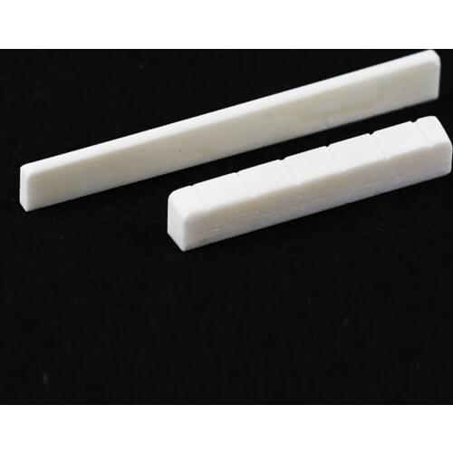 1 pc Guitar Saddle Nut Replacement Beige Buffalo Bone Bridge Saddle Nut Slotted for Guitar Parts Accessories