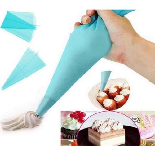 100pcs/lot, 34cm High Quality Silicone Reusable Cream Pastry Icing Bag Piping Bag Cake Decorating Tool