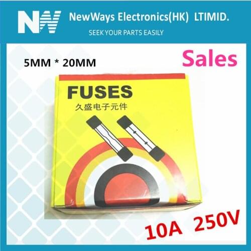 100PCS/Lot Glass fuse 5*20mm 10A 250V High quality Fuse