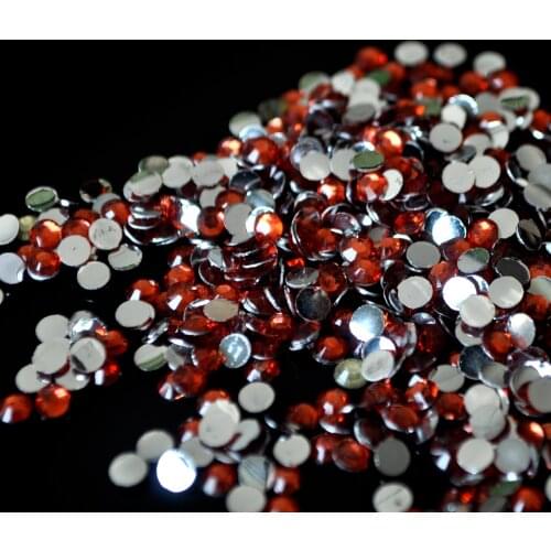 1000pcs Light Red Flat Back Rhinestones DIY Nails Resin Material Small Beads 4mm 3D Nail Art Decorations Applique ss16 N24