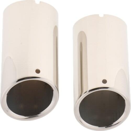 2pcs Auto Car EXHAUST Tail Muffler Tip Pipe Fit VW Golf New Bora Silver