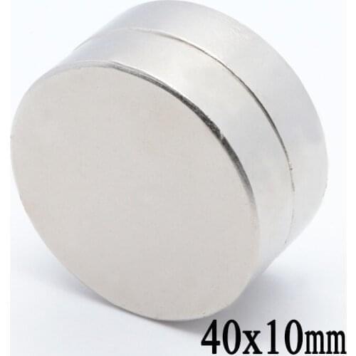 2pcs/lot 40x10 mm N35 Rare Earth Round Neodymium Magnets Super Strong Craft Magnet