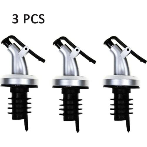 3 Pcs Oil Bottle Stopper Lock Plug Seal Leak-proof Food Grade Rubber Nozzle Sprayer Liquor Dispenser Wine Pourer Gravy Boats