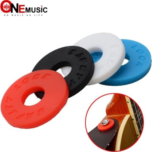 4PCS Multi Color Guitar Strap Block Rubber Safety Lock Washer for Acoustic Electric Guitar Bass Ukulele