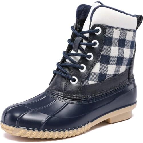 459-1190 TONGPU Womens Lace-Up Thermal Duck Boots
