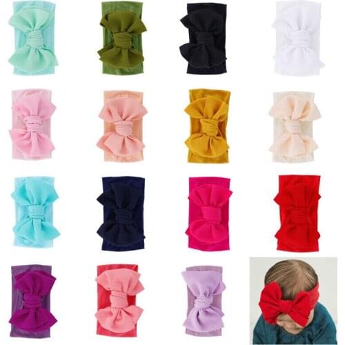 Kids Girl Baby Headwear Toddler Flower Bow Headband Hair Band Accessories 34 Colors