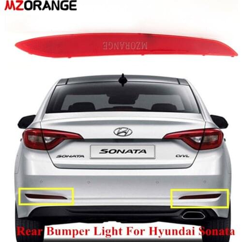 MZORANGE Rear Bumper Light For Hyundai Sonata 2015 2016 2017 Reflector Lamp Rear Brake Fog Light Without Bulb Car Accessories