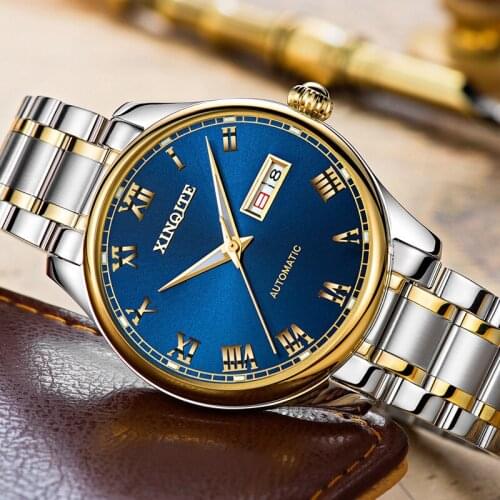 Quality XINQITE Watches Men Top Luxury Brand Automatic Mechanical Watch Sapphire Waterproof Watches Full Steel Male Wristwatches