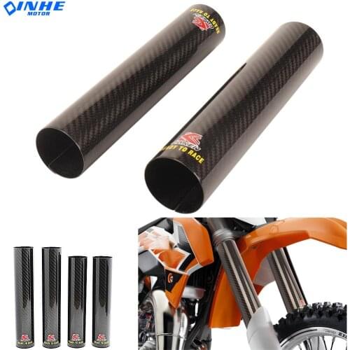 160-248mm Universal Motorcycle Carbon Fiber Fork Guard Motorcycle For KTM Honda Yamaha Kawasaki Suzuki EXC SX XC XCF EXCF XCW CR