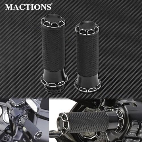 Motorcycle 1'' 25mm Handle Bar Hand Grips Aluminum Handlebar Grip For Harley 96-later VRSC Sportster XL XR Dyna Softail Touring