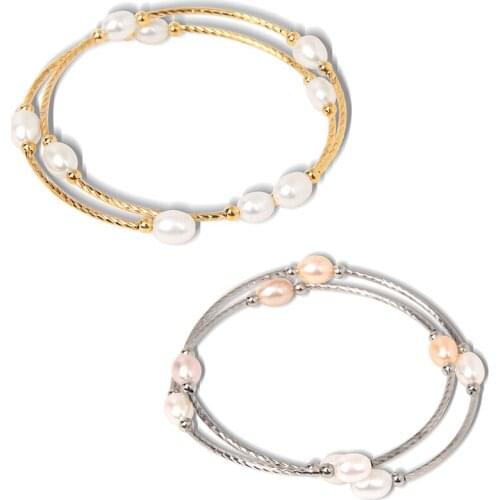 Soft Chain Bracelets Women Natural Freshwater Pearls Bangle Fantastic White Baroque Pearls Beads Bracelet Men Adjustable Jewelry