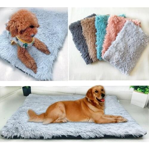 Dog Bed Mat Soft Washable Fleece Pet Cushion House Warm Puppy Cat Sleeping Bed Blanket For Small Large Dogs Cats Mat Blanket