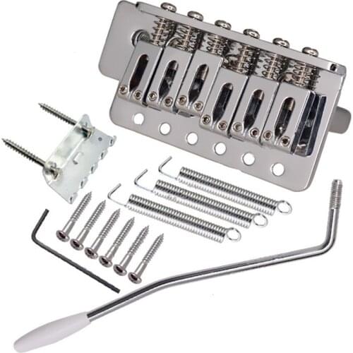 A set of silver color 6 Strings Electric Guitar Bridge Guitar Parts Musical instruments accessories