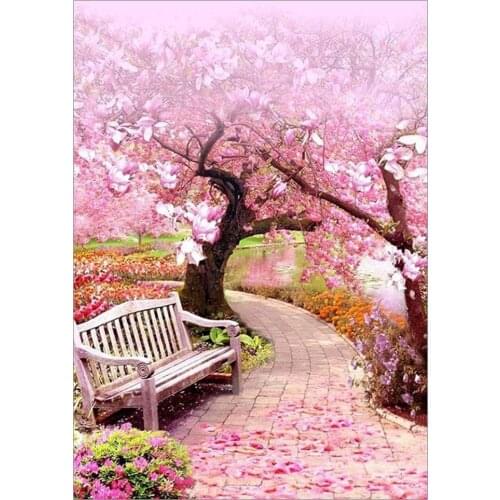 2020 New Arrival Scenic Diamond Painting Sakura Tree Embroidery Cross Stitch Paint Full Drill 5D DIY Diamond Painting Decor 3