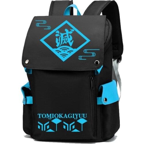 New Style Anime Demon Slayer Pattern Backpack Bookbag High Capacity Travel Bag for Girls Boys Students
