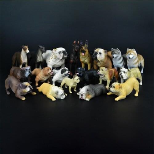Original genuine farm animals pet guard dog bully pitbull Bulldog Doberman Rottweiler German Shepherd Husky figure toys figurine