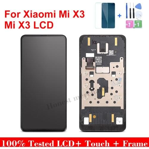 Original mobile LCD display, touch screen digitizer assembly and 6.39-inch frame replacement parts for Mi Mix 3