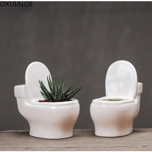 Simple and creative white flower pot ceramic crafts balcony planting green plants potted small flower pot home decoration
