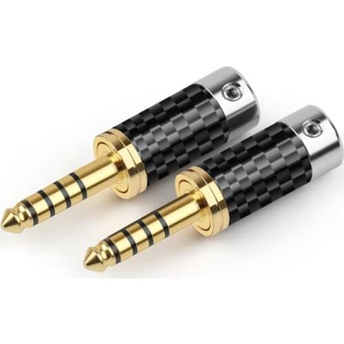 DIY 4.4mm Connector Double Wire Hole 7.2/4.0mm Speaker Terminal 5 Poles Gold Plated Audio Jack Shell Metal Adapter For NW-WM1ZA