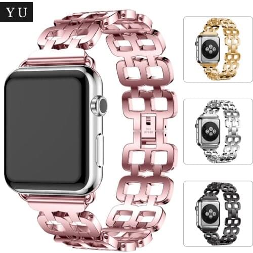 New Stainless steel Strap for Apple Watch 38/40/42/44mm Bracelet bands for iWatch Series 5 4 3 2 1 Watchband Accessories