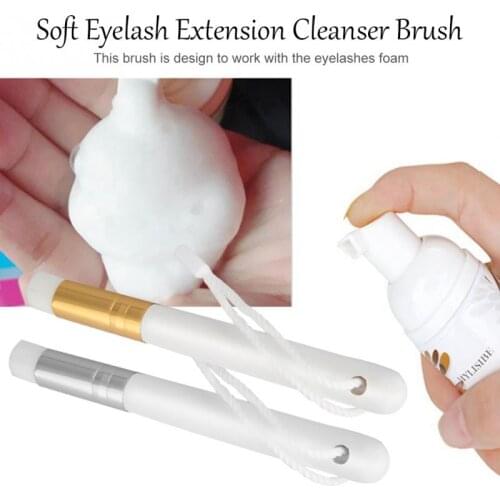 Eye Makeup Brushes Professional Soft Eyelash Extension Cleanser Brushes Eyelash Cleansing For Use With Eyelashes Extension Foam