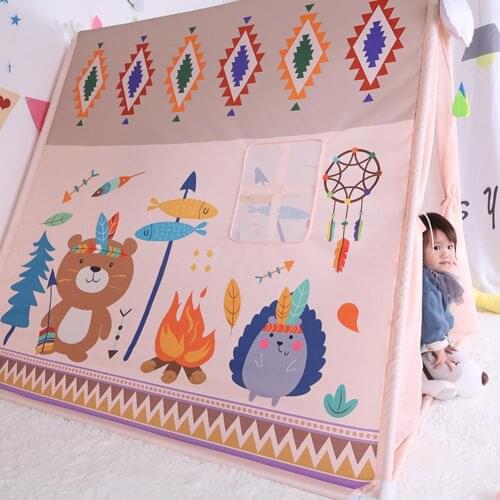 Foldable Childrens Tent Baby Indoor Outdoor Childrens Toy Play House Princess House Children Canvas Childrens Toy Play House
