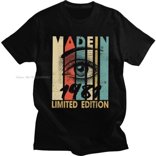 Stylish Mens Retro Made In 1981 Shirt Limited Edition Tee Top Short-Sleeve Cotton T-shirt 39th 39 Years Old Birthday Gift Tshirt