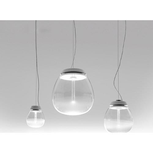 LED Glass ball Pendant Lights Bedroom Bedside Lamp Post-modernDesigner Pendant Lamp Dining Room Kitchen Hanging Lamps lighting