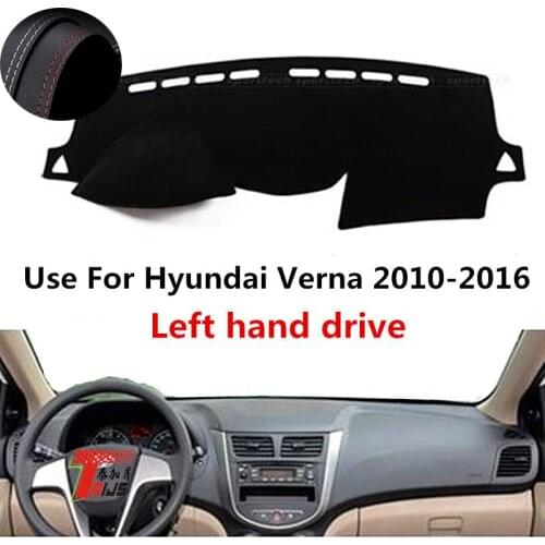 TAIJS Factory Sport Casual Leather Car Dashboard Cover For Hyundai Verna 2010 2011 2012 2013 2014 2015 2016 Left hand drive