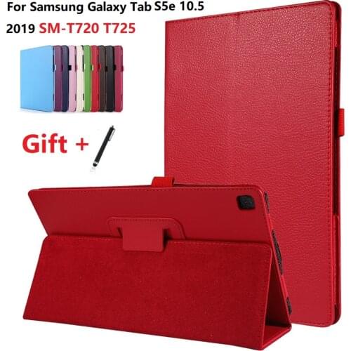 Ultra Slim Stand for Samsung Galaxy Tab S5e 10.5 2019 Flip Smart Cases for SM-T720 SM-T725 T720 T725 Cover with + Free stylus