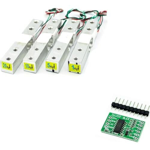 Load Cell 1KG 5KG 10KG 20KG HX711 AD Module Weight Sensor Electronic Scale Aluminum Alloy Weighing Pressure Sensor