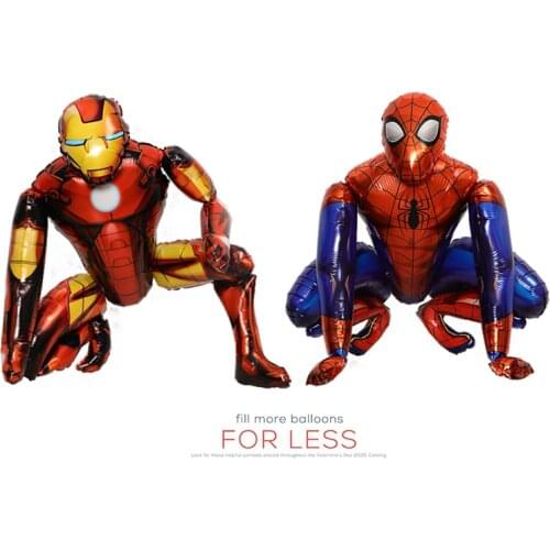 3D Large Spiderman iron Man Foil Balloons Hero Birthday Party Decoration Supplies Childrens Gifts Air Toys