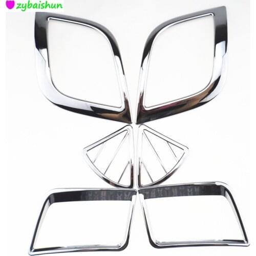 6PCS Car air-conditioning outlet ABS chrome Accessories For Hyundai Solaris Verna Sedan Hatchback 2011-2015