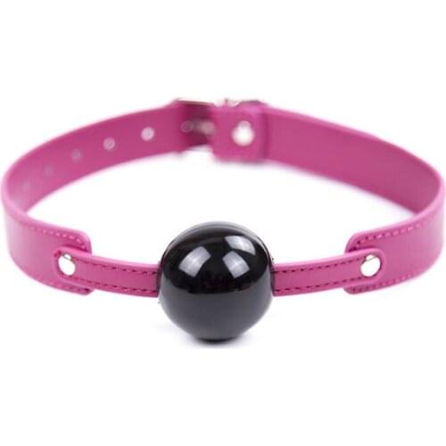 Adult games bdsm bondage leather belt gag ball slave fetish restraints sex tools for women couples open mouth gag erotic toys
