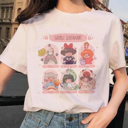 WVIOCE Sweet Fashion Women Short Sleeve Tops Cute Cartoon Print Female Plus Size T-shirt Plus Size Modal Ladies White Clothes